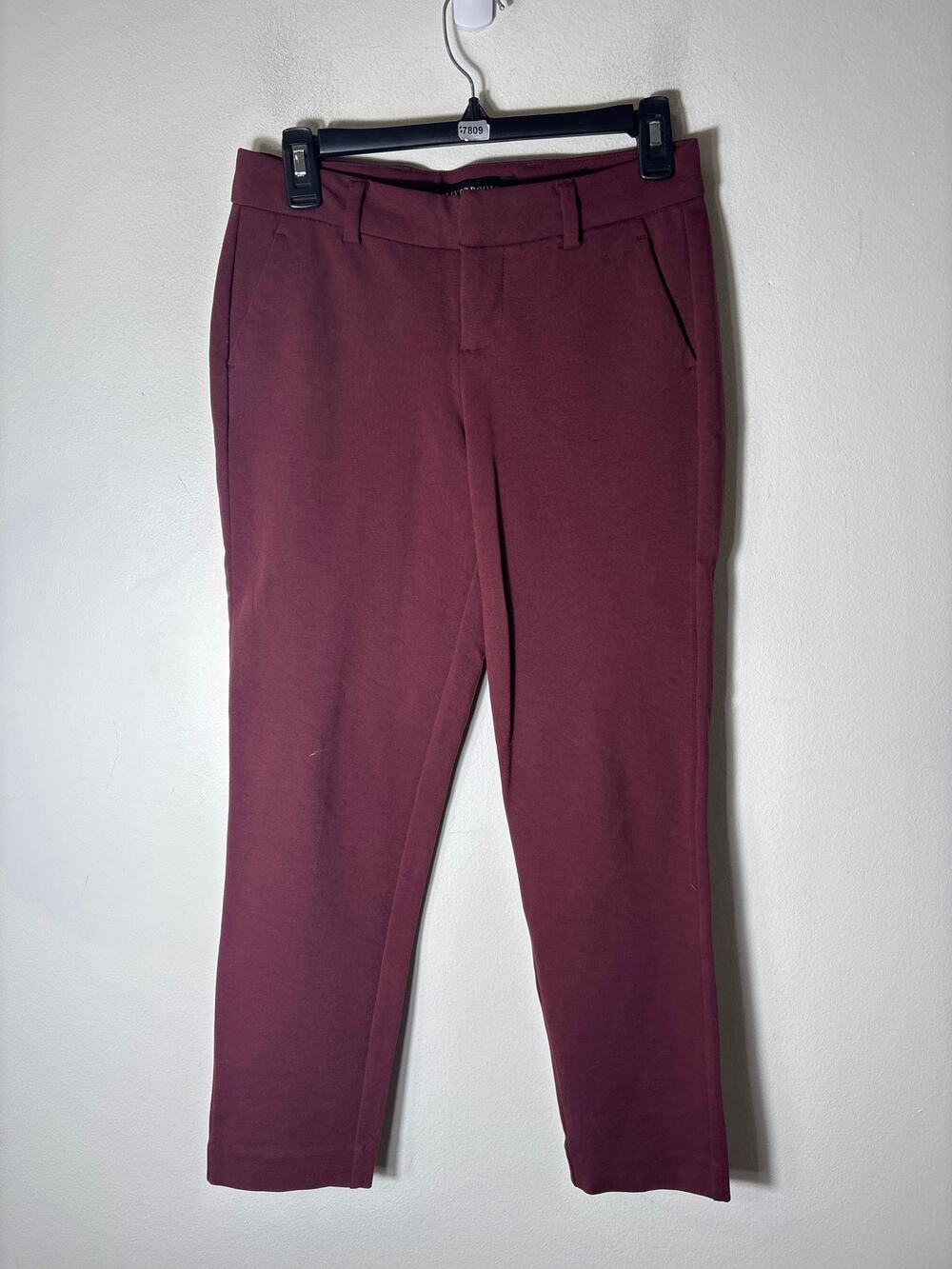 Liverpool Maroon Straight Leg Dress Pants Sz 2P